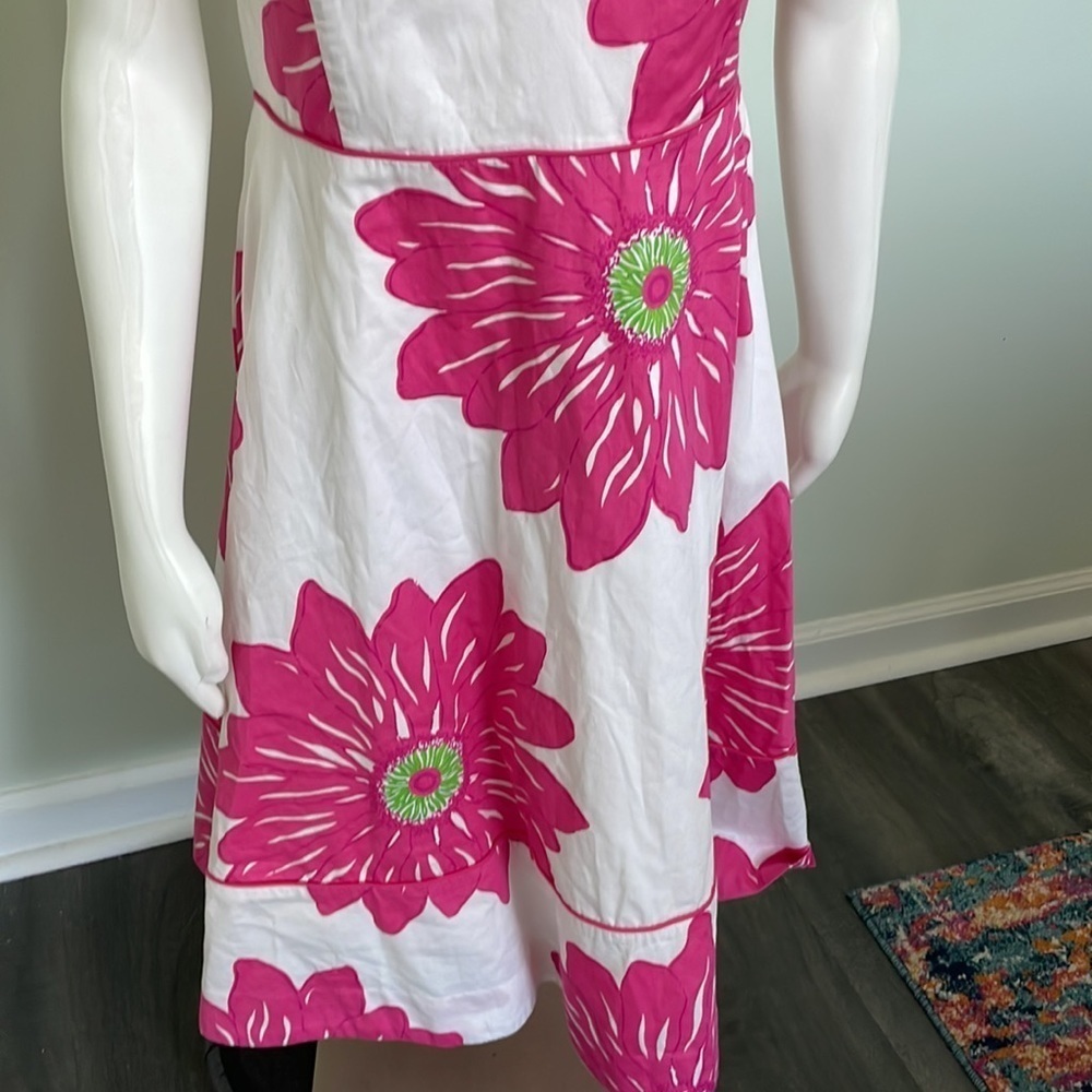 Lily Pulitzer White Pink Floral Halter Dress - Picture 3 of 7